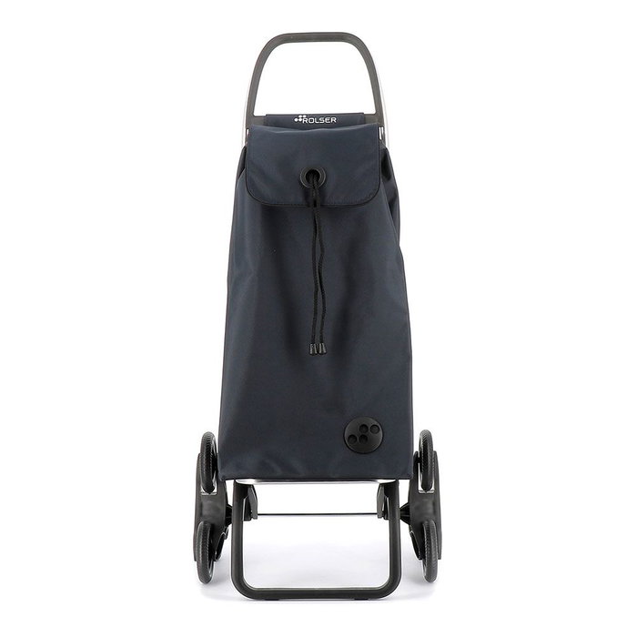 Rolser MF6 Carro de la Compra con 6 Ruedas de Aluminio, Bolsa Tipo Mochila 43L, Carga 50kg, Color Marengo