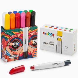 Carioca Crayones de Arte Plus, Colores Surtidos, Estuche 12 Ud.