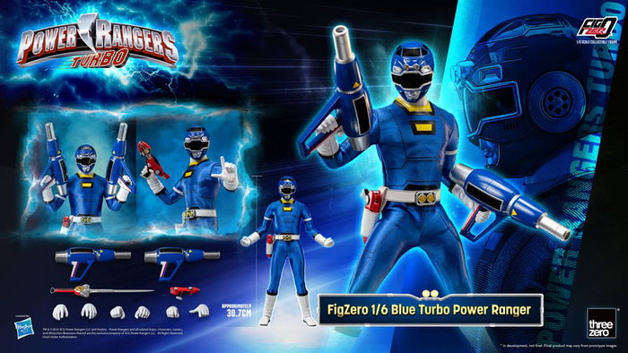Power Rangers Turbo Figura FigZero 1/6 Blue Turbo Power Ranger 30 cm