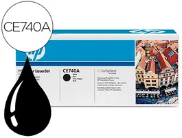 HP Toner Negro Original CE740A para HP Color LaserJet CP5225, CP5225N, CP5225DN - Alto Rendimiento 7000 Páginas