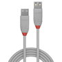 Lindy 36712 Cable USB 2.0 de 1 m, USB A a USB A, Gris