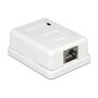 DeLOCK 86169 Toma de red 1 puerto Cat.6 RJ-45 Blanco