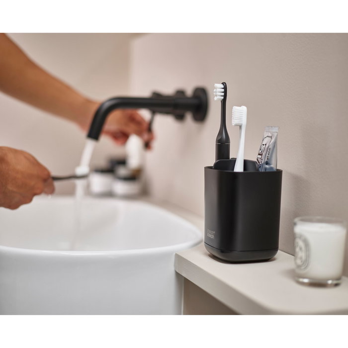 Joseph Joseph EasyStore Portacepillos Negro Mate