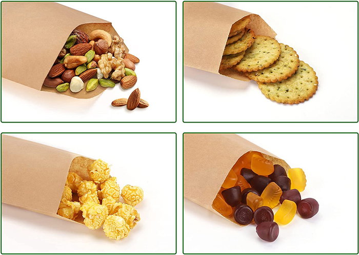 Algon Bolsas Kraft para Alimentos Reutilizables, 30 Unidades, 10x15 cm (36 Unidades)