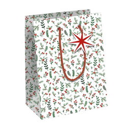Bolsa De Papel Clairefontaine Kraft Decorado 25X22X10 Cm Cosi Navidad Pack De 6