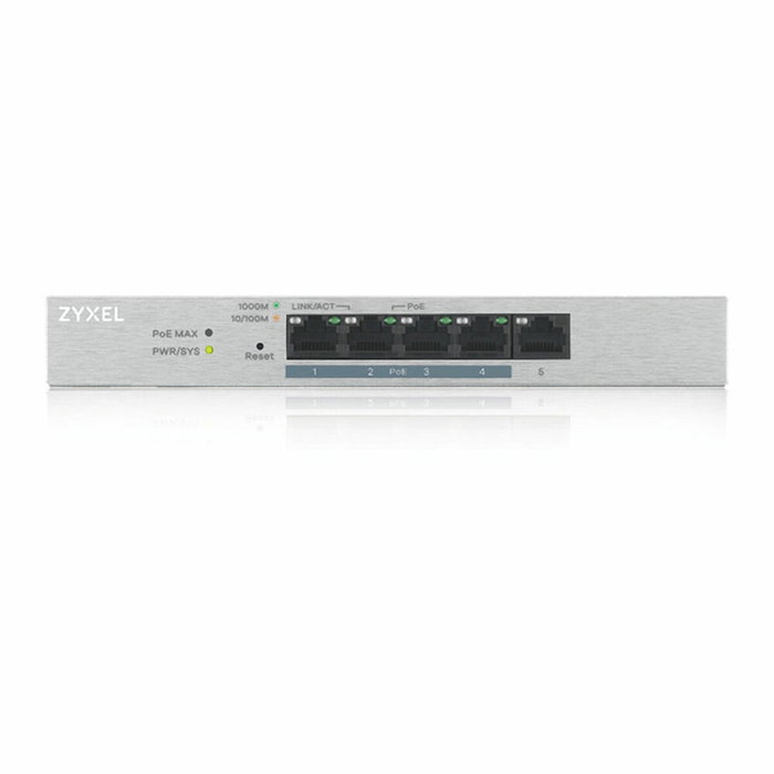 Zyxel GS1200-5HP v2 Switch Gestionado Gigabit Ethernet PoE Gris Zyxel GS1200-5HP v2 Switch Gestionado Gigabit Ethernet PoE Gris