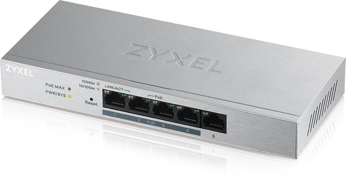 Zyxel GS1200-5HP v2 Switch Gestionado Gigabit Ethernet PoE Gris Zyxel GS1200-5HP v2 Switch Gestionado Gigabit Ethernet PoE Gris