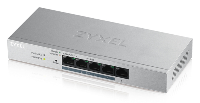Zyxel GS1200-5HP v2 Switch Gestionado Gigabit Ethernet PoE Gris Zyxel GS1200-5HP v2 Switch Gestionado Gigabit Ethernet PoE Gris