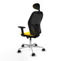 PIQUERAS Y CRESPO Silla de oficina Jorquera con mecanismo Sincro/Traslack Amarillo y Negro