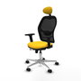 PIQUERAS Y CRESPO Silla de oficina Jorquera con mecanismo Sincro/Traslack Amarillo y Negro
