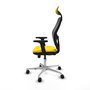 PIQUERAS Y CRESPO Silla de oficina Jorquera con mecanismo Sincro/Traslack Amarillo y Negro