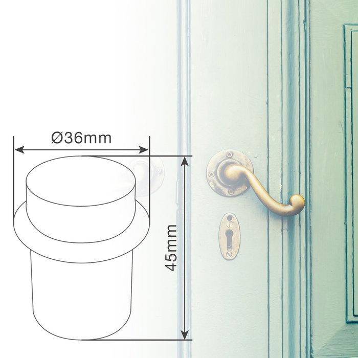 Hantums Tope de puertas Ø36x35mm mate cilíndrico