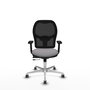 PIQUERAS Y CRESPO Silla de oficina Jorquera con mecanismo Sincro/Traslack Gris y Negro