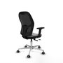 PIQUERAS Y CRESPO Silla de oficina Jorquera con mecanismo Sincro/Traslack Gris y Negro
