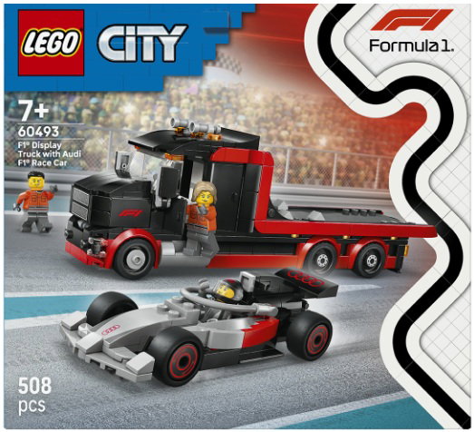 LEGO City 60493 Camión de Exposición F1 con Coche Audi F1