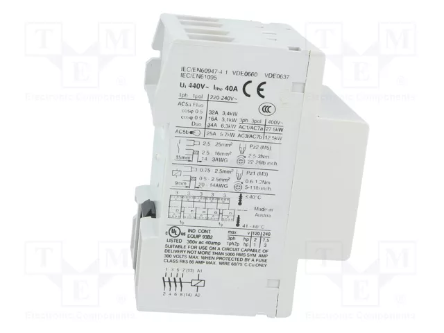 Eaton Z-SCH230/40-40 Interruptor de protección de instalaciones 230VAC 4S 40A Eaton Z-SCH230/40-40 Interruptor de protección de instalaciones 230VAC 4S 40A