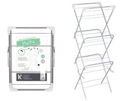 Kipit Tendedero Metal 3 Alturas Estrecho Plata 69.5 x 6.5 x 50 cm (Set de 5)