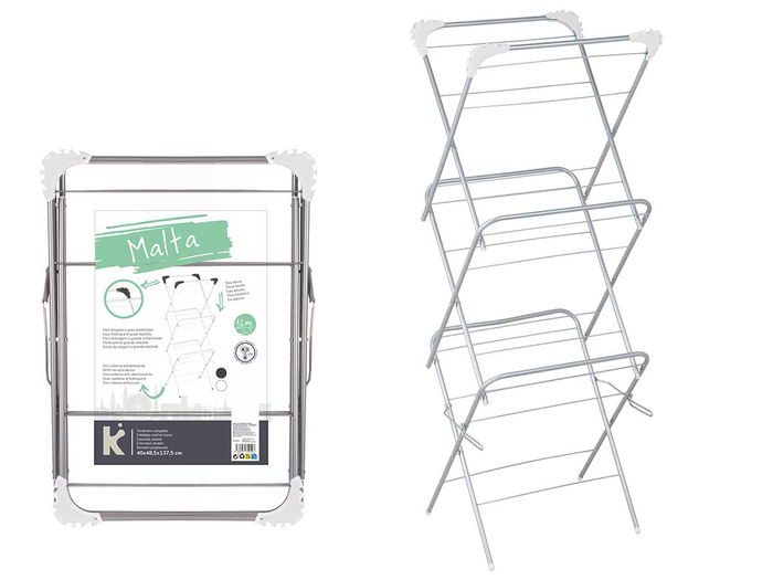 Kipit Tendedero Metal 3 Alturas Estrecho Plata 69.5 x 6.5 x 50 cm (Set de 5) Kipit Tendedero Metal 3 Alturas Estrecho Plata 69.5 x 6.5 x 50 cm (Set de 5)