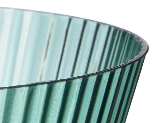 Leknes Bol Rayas Verde 800 ml Plástico (PS) 15 x 7.2 x 15 cm (Set de 24)