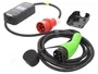 Qoltec Cargador móvil para vehículos eléctricos EV 2 en 1 Tipo 2 7kW 230V CEE 5 PIN