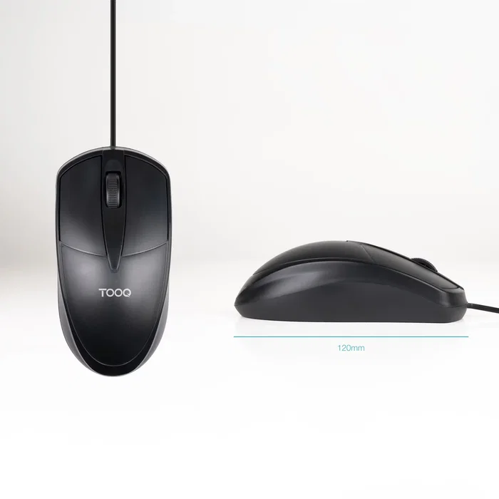 Tooq Ratón Óptico TQM-1001-B Negro Ambidextro