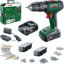 Bosch UniversalImpact 18V con set de accesorios de 241 piezas y 2 baterías de 1.5Ah
