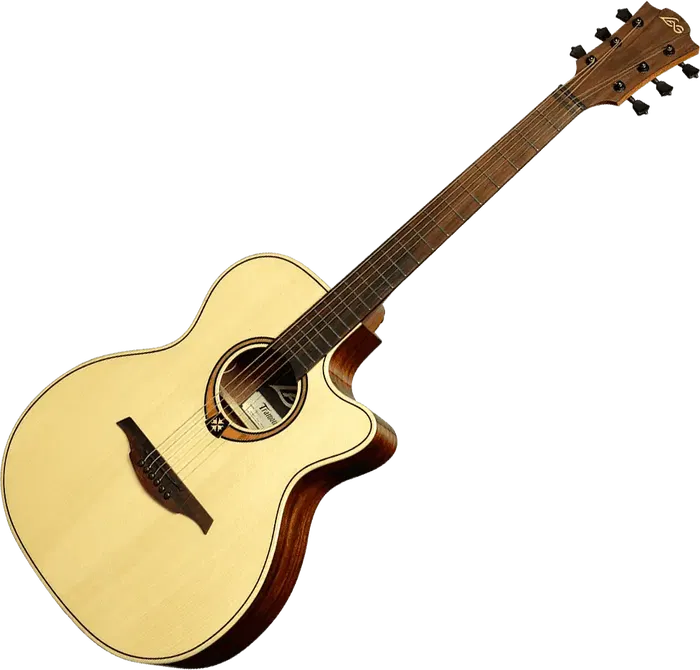LAG Guitarra Acústica Auditorium Cutaway A/E Tramontane 88 Lag Tapa Abeto Engelmann Macizo Electrónica Stage LAG
