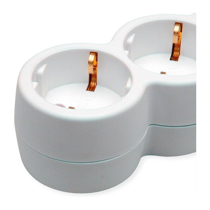 Regleta de 3 tomas de corriente con interruptor y cable de 3 m, Blanco