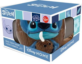 Stor Taza de cerámica 3D Stitch Coconut en caja de regalo 420 ml