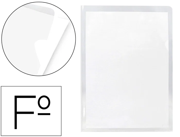 Q-connect Carpeta dossier uñero plastico folio 180 micras transparente Q-connect Carpeta dossier uñero plastico folio 180 micras transparente