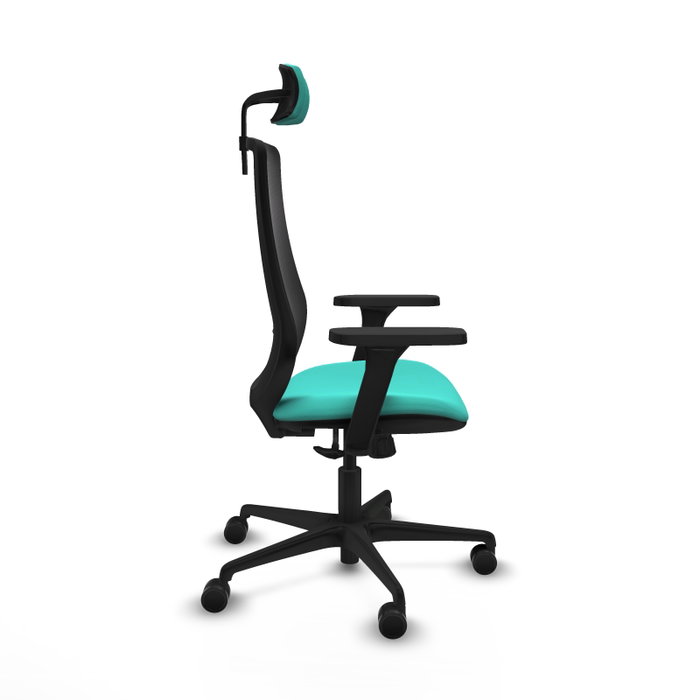 PIQUERAS Y CRESPO Silla de oficina Mardos con mecanismo Sincro, Turquesa y Negro PIQUERAS Y CRESPO Silla de oficina Mardos con mecanismo Sincro, Turquesa y Negro