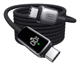 INIU Cable Digital con Pantalla Leopard USB-C a USB-C 100W
