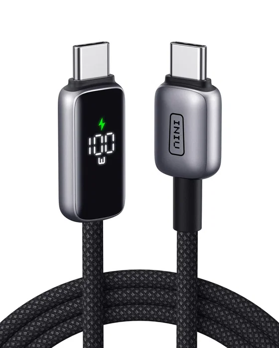 Iniu Cable Digital Display Leopard USB-C a USB-C 100W