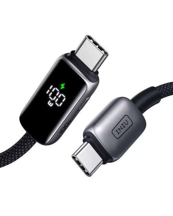 Iniu Cable Digital Display Leopard USB-C a USB-C 100W