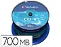 Verbatim CD-R Capacidad 700MB Velocidad 52x 80 min Tarrina de 50 unidades
