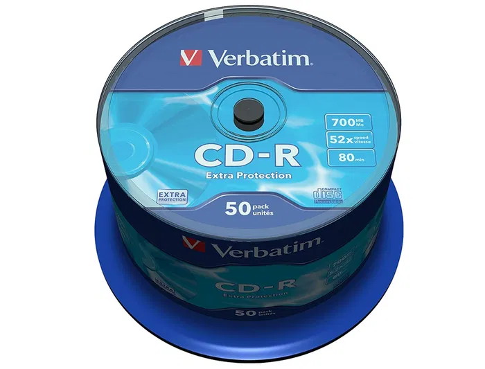 Verbatim CD-R Capacidad 700MB Velocidad 52x 80 min Tarrina de 50 unidades
