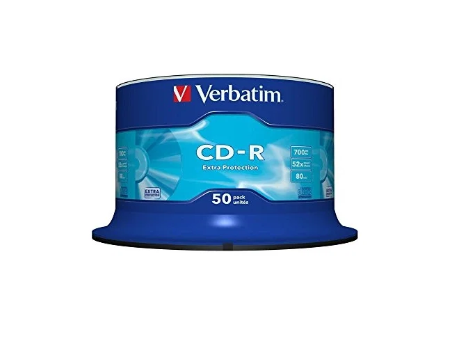 Verbatim CD-R Data Life 700 MB 52x con Extra Protection (50 unidades)