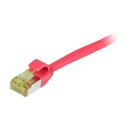 Synergy21 Patch Cable RJ45 CAT6A 500Mhz 5m Red S-STP(S/FTP) Slim Round d=4.5mm TPE/LSZH (Superflex) AWG28 with CAT7 Raw Cable