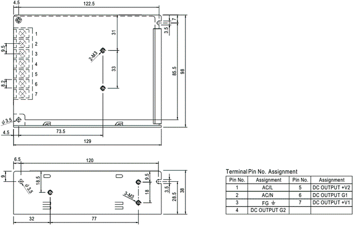 MEAN WELL RID-65A Alimentador de impulso 66W de 2 salidas MEAN WELL RID-65A Alimentador de impulso 66W de 2 salidas
