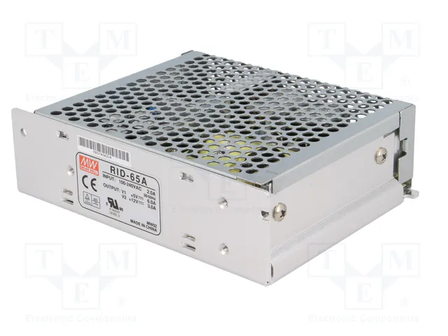 MEAN WELL RID-65A Alimentador de impulso 66W de 2 salidas MEAN WELL RID-65A Alimentador de impulso 66W de 2 salidas