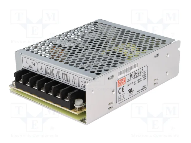 MEAN WELL RID-65A Alimentador de impulso 66W de 2 salidas MEAN WELL RID-65A Alimentador de impulso 66W de 2 salidas
