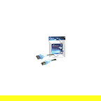 MEDIARANGE Cable USB A a B MRCS109 Azul 1.8 m Macho-Macho con LEDs