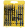 Dewalt Juego de 10 hojas de sierra de calar para madera y metal