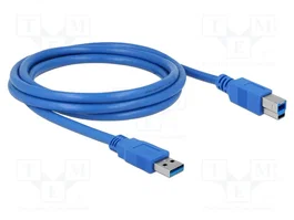 DeLOCK Cable USB 3.0 de USB A a USB B, 1,8 m, Azul