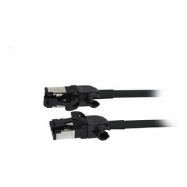 Synergy21 Patchkabel RJ45 CAT6A 500Mhz 3m Negro S/FTP Slimline Design D=4.5mm TPE/LSZH AWG28 con Conector Giratorio