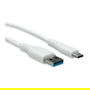 VALUE 11.99.9035 Cable USB 3.2 Gen 1 Tipo A a C, 2 m, 5 Gbit/s, Blanco