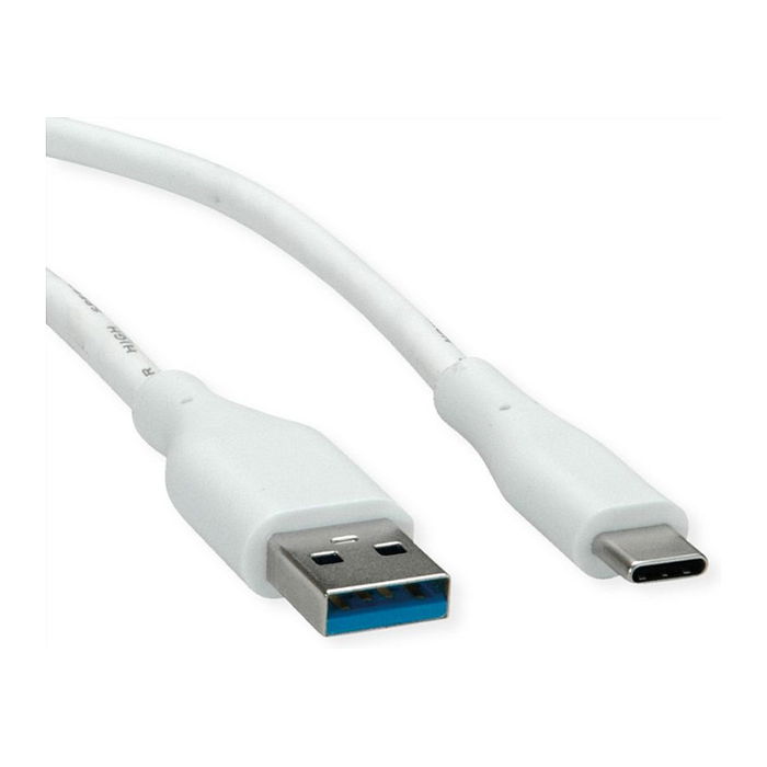 VALUE 11.99.9035 Cable USB 3.2 Gen 1 Tipo A a C, 2 m, 5 Gbit/s, Blanco