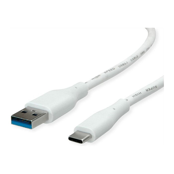 VALUE 11.99.9035 Cable USB 3.2 Gen 1 Tipo A a C, 2 m, 5 Gbit/s, Blanco