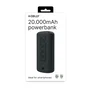 Celly PBE20000EVOBK Batería Externa Power Bank 20000 mAh Litio Negro con USB Tipo C para Carga Rápida