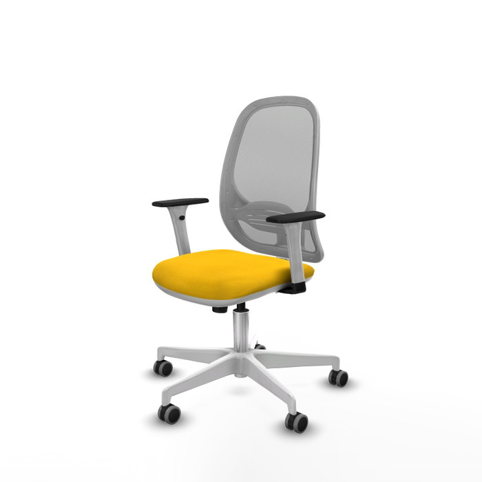 PIQUERAS Y CRESPO Silla de oficina Cilanco con mecanismo Sincro, Amarillo y Gris PIQUERAS Y CRESPO Silla de oficina Cilanco con mecanismo Sincro, Amarillo y Gris